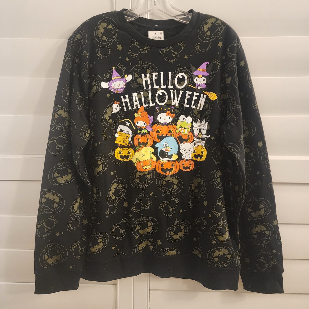 Sanrio Hello Kitty & Friends Halloween Crewneck Pullover Sweatshirt Unisex M